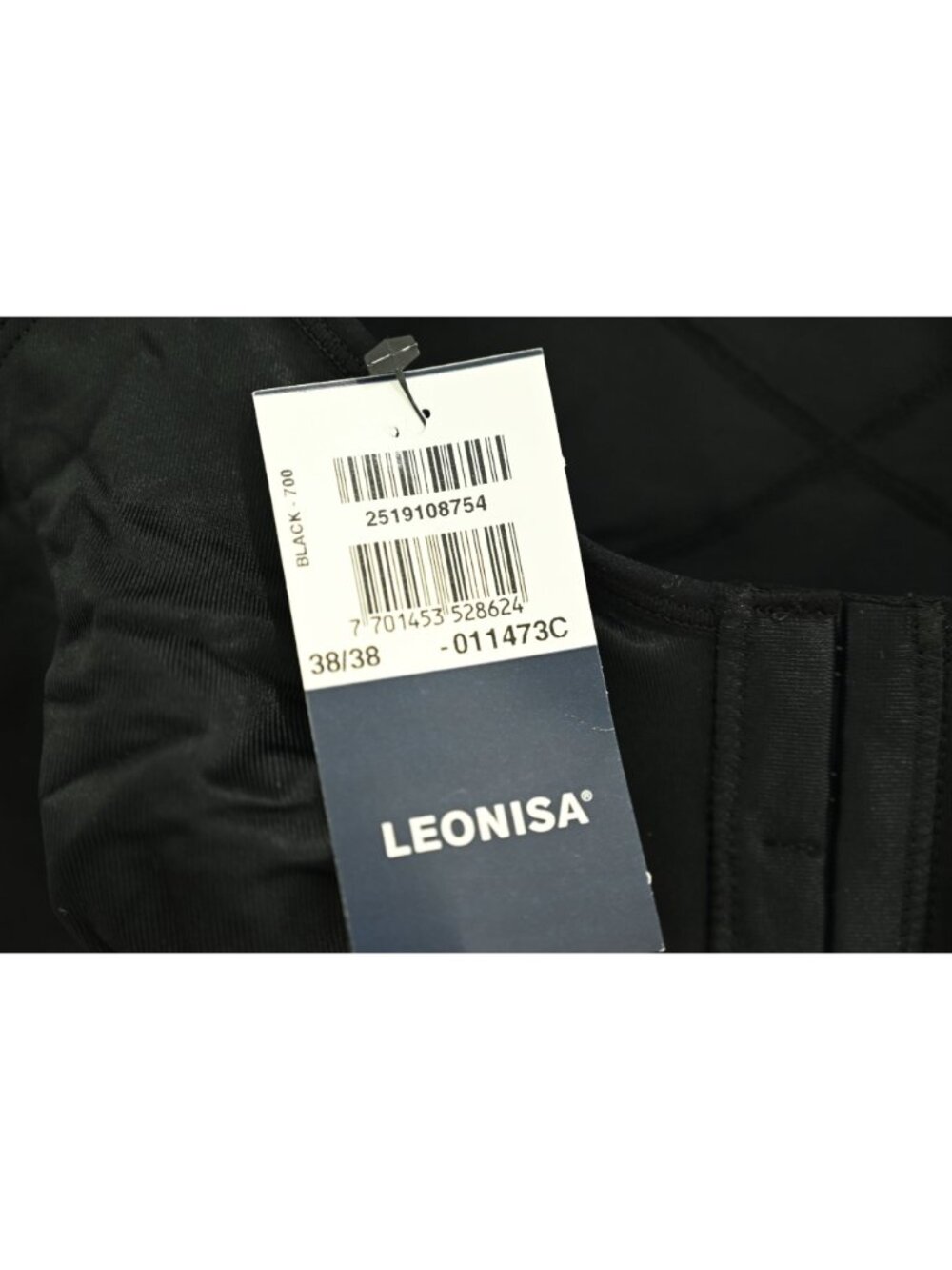 NWT Leonisa Unlined Wireless Posture Corrector Bra Sz 38 Black Front Closure - Picture 4 of 6